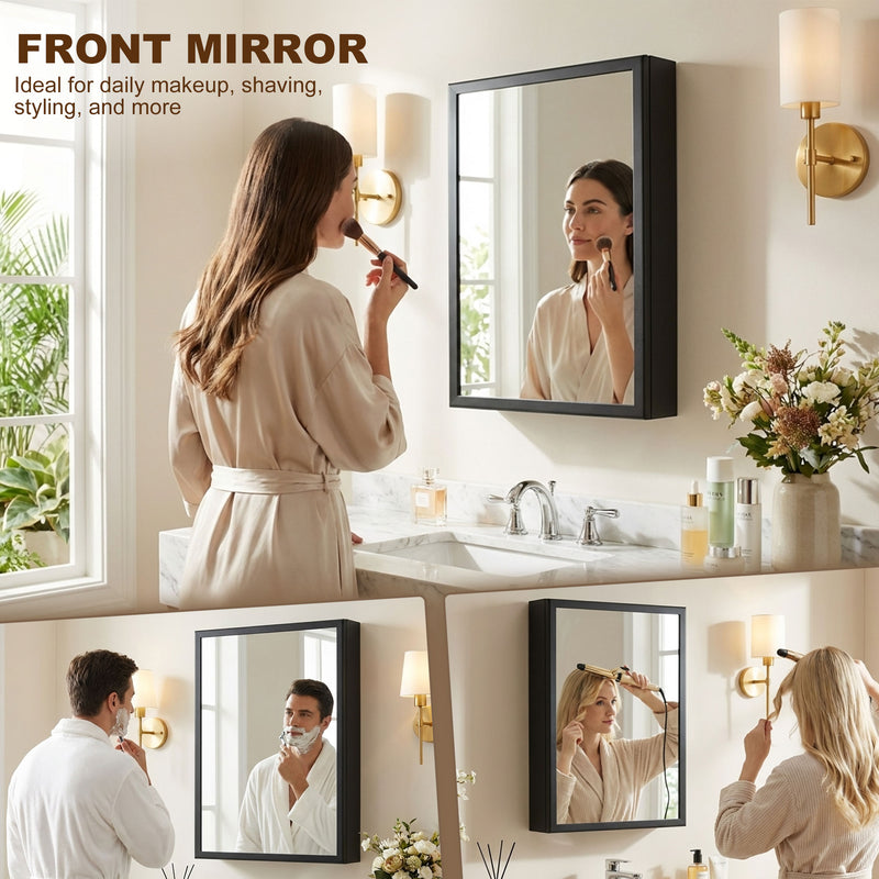 Steel bathroom mirror cabinet – image 5