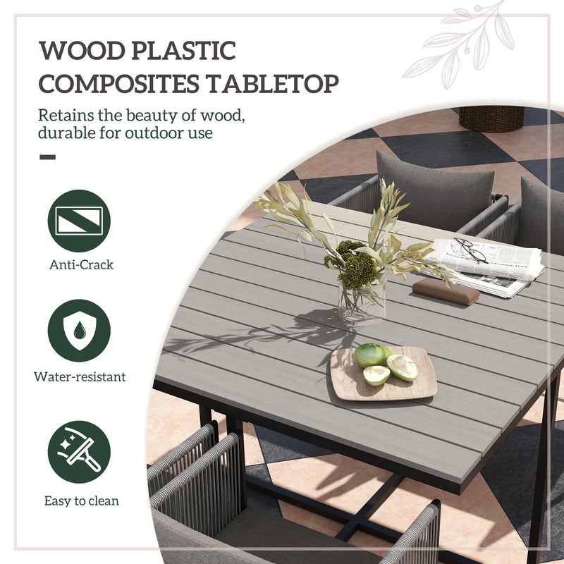 4-seater rattan cube dining set – image 6