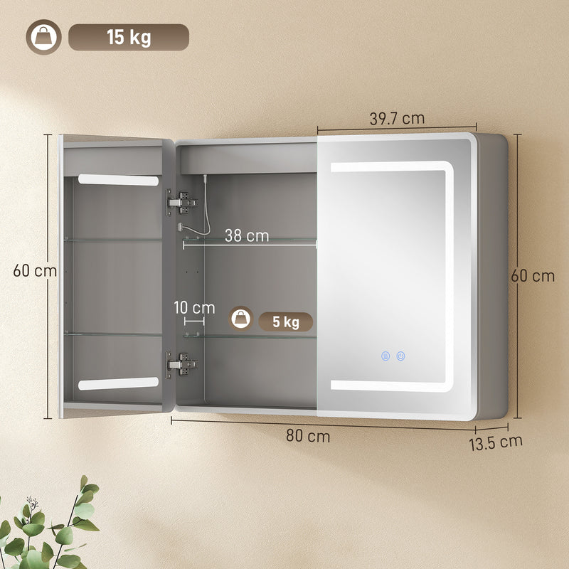 LED mirror bathroom cabinet – image 3