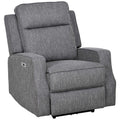 HOMCOM 150Â° Electric Reclining Chair, with USB port and Footrest - Charcoal Grey