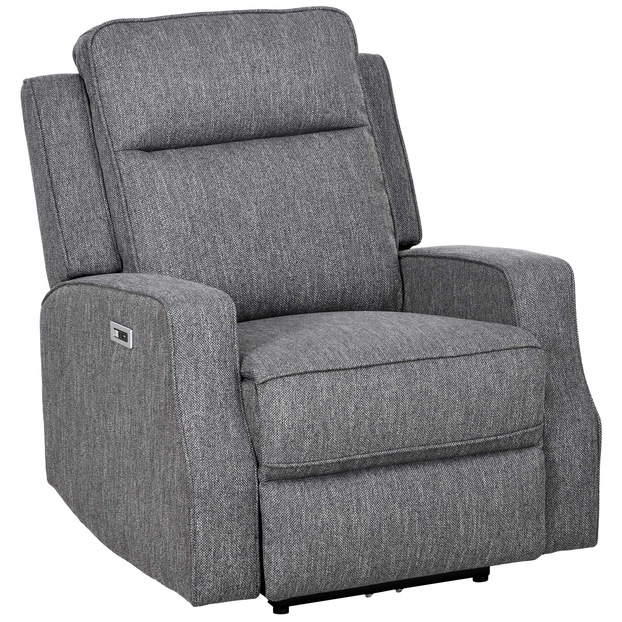 HOMCOM 150Â° Electric Reclining Chair, with USB port and Footrest - Charcoal Grey
