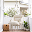 Outsunny Hanging Chair Outdoor Hammock Chair with Soft Cushion, Cotton Rope Boho Style Swing Chair, Hanging Garden – view 9