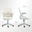 HOMCOM Breathable Mesh Office Chair, Ergonomic Swivel Computer Chair with Flip-up Armrests, Lumbar Back Support for – view 3