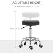 Black round rolling stool – image 4