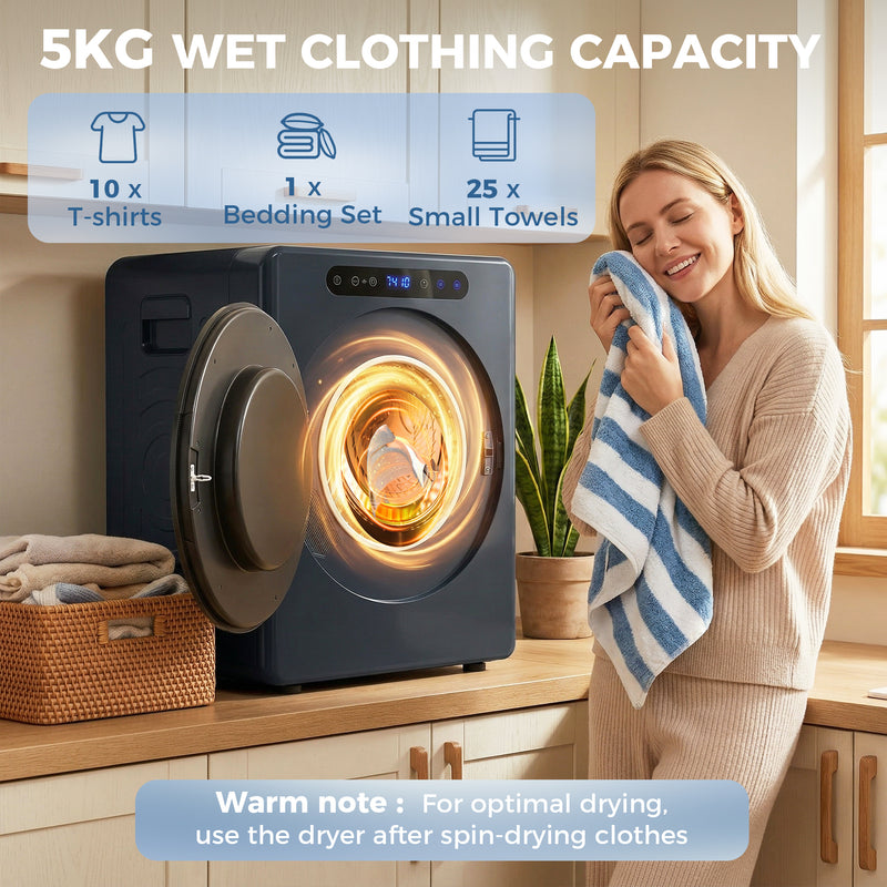 5kg blue tumble dryer – image 5