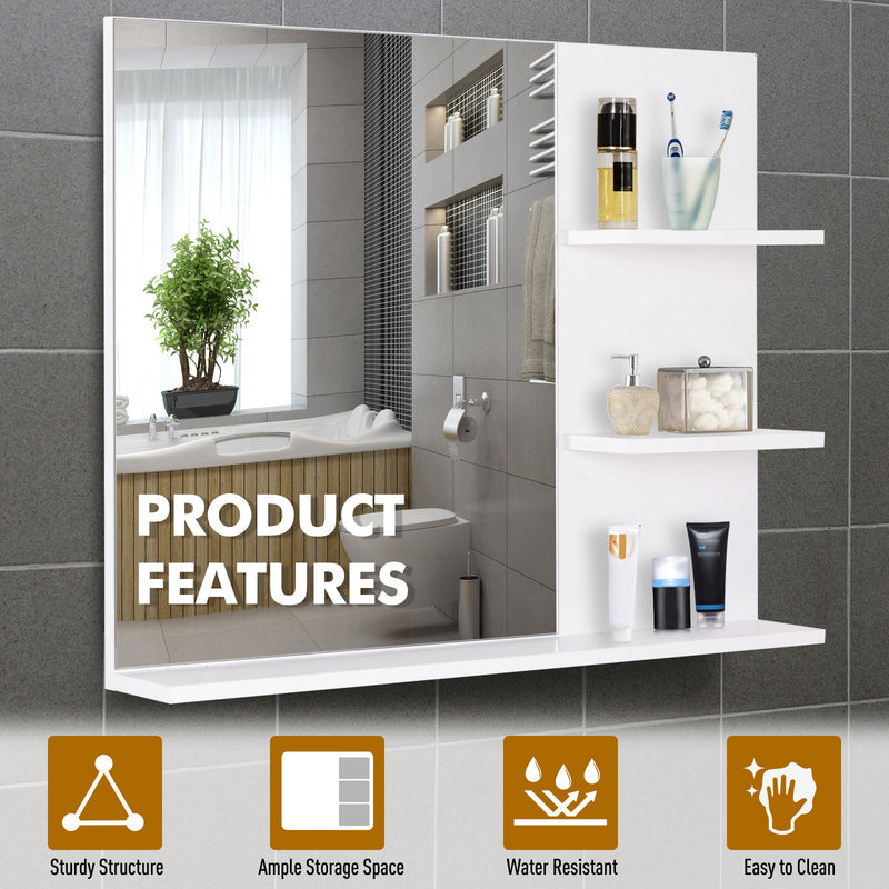 Wall mirror with shelves – image 6