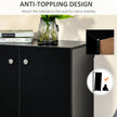 Black low storage cabinet – image 5
