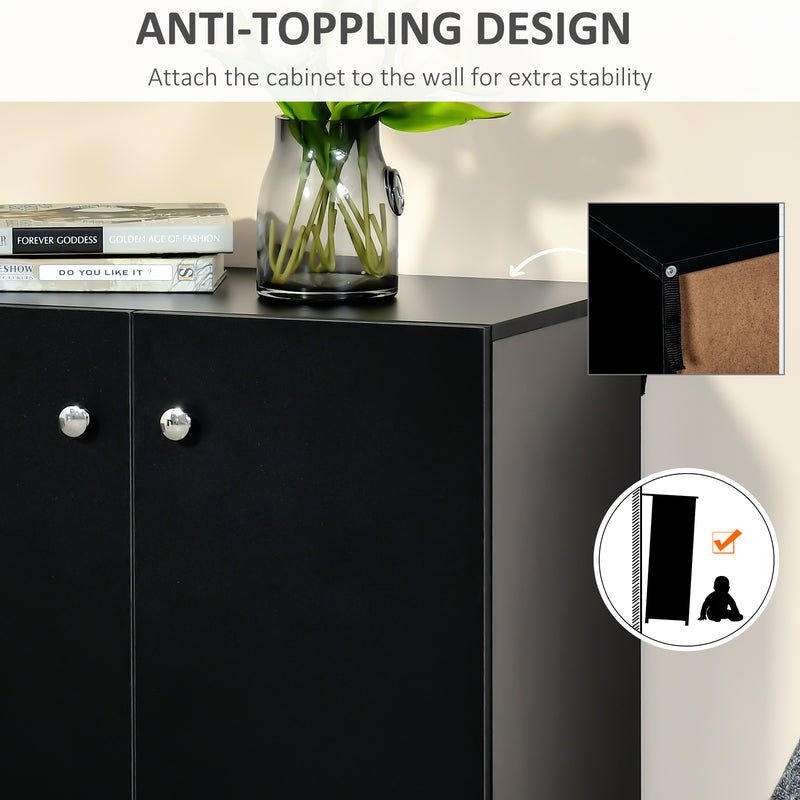 Black low storage cabinet – image 5