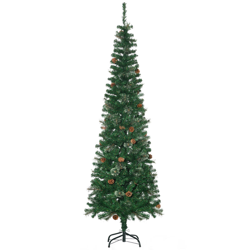 6.5ft pencil slim tree with pine cones – image 10