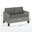 2-seater rattan garden sofa – image 3