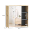 Wood-effect mirror cabinet – image 3