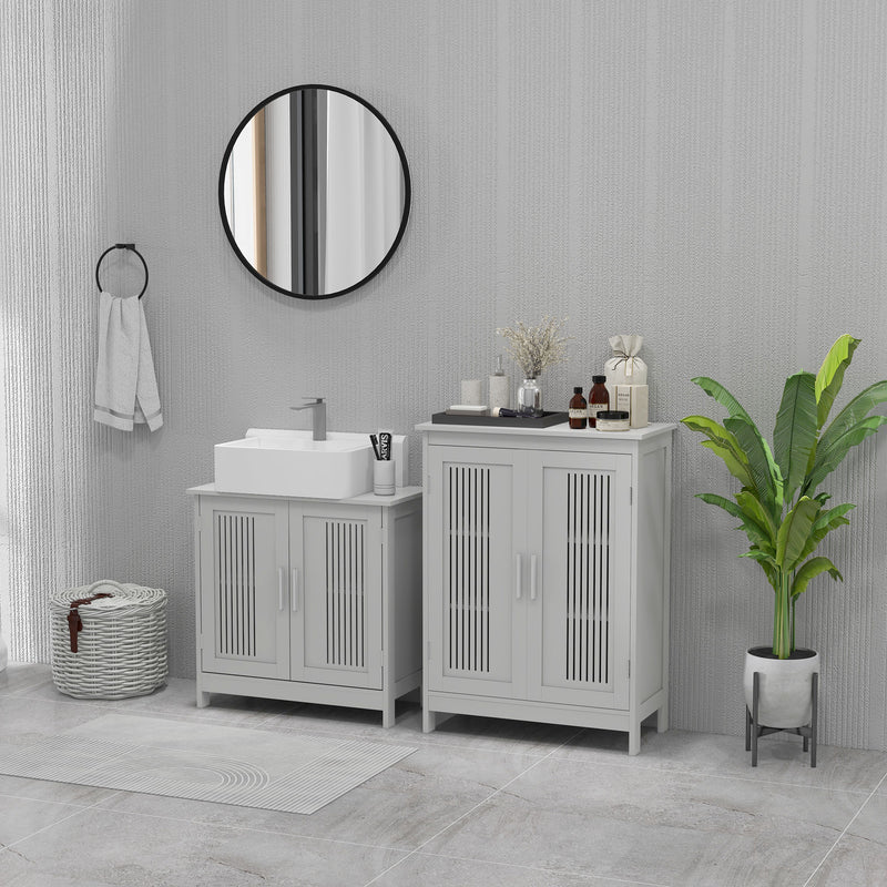 Grey bathroom floor cabinet – image 9