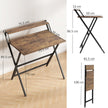 HOMCOM 81.5 cm Folding Computer Desk with Monitor Shelf - Rustic Brown – view 3
