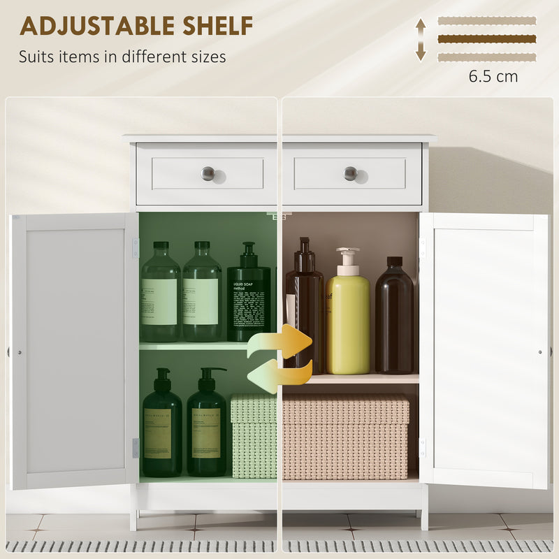 White 2-drawer bathroom cabinet – image 5