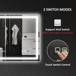 80 x 60 cm LED mirror with clock – image 9