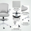 Vinsetto Drafting Chair with Flip-up Armrest, Mesh Office Stool with Foot Ring, 360 Degree Swivel Height Adjustable – view 7