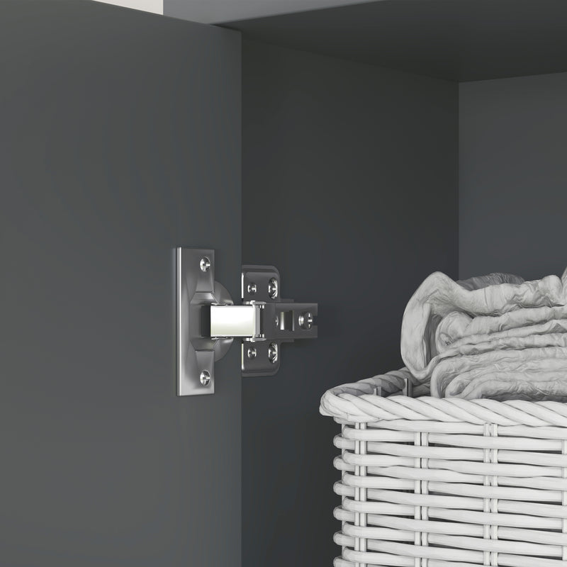 Tall matte grey bathroom cabinet – image 9