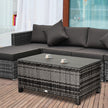 Mixed grey rattan coffee table – image 10