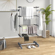 4-tier clothes airer, grey – image 2