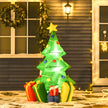 5ft Inflatable Christmas Tree displayed outside a decorated home