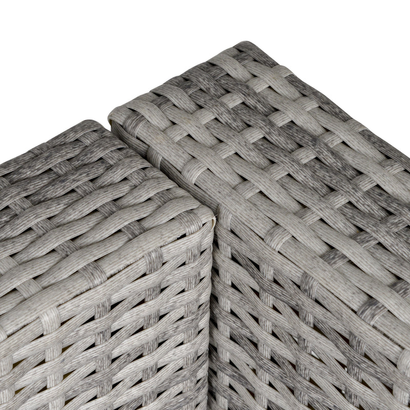 Grey rattan garden armchair – image 9
