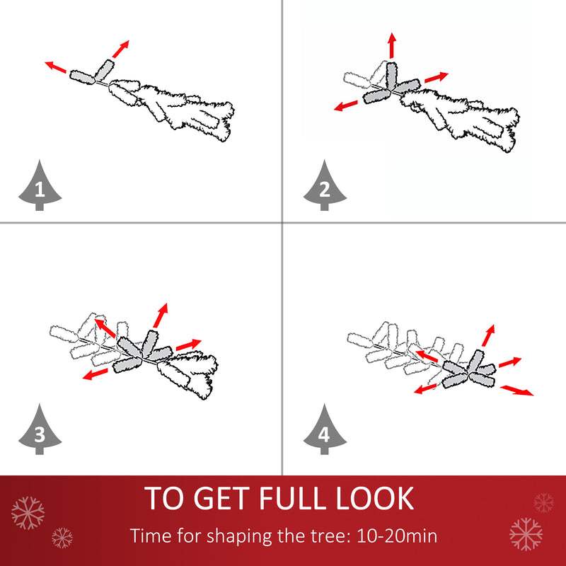 4ft pre-lit snow-flocked Christmas tree – image 5