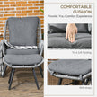 Rattan armchair and footstool set – image 5