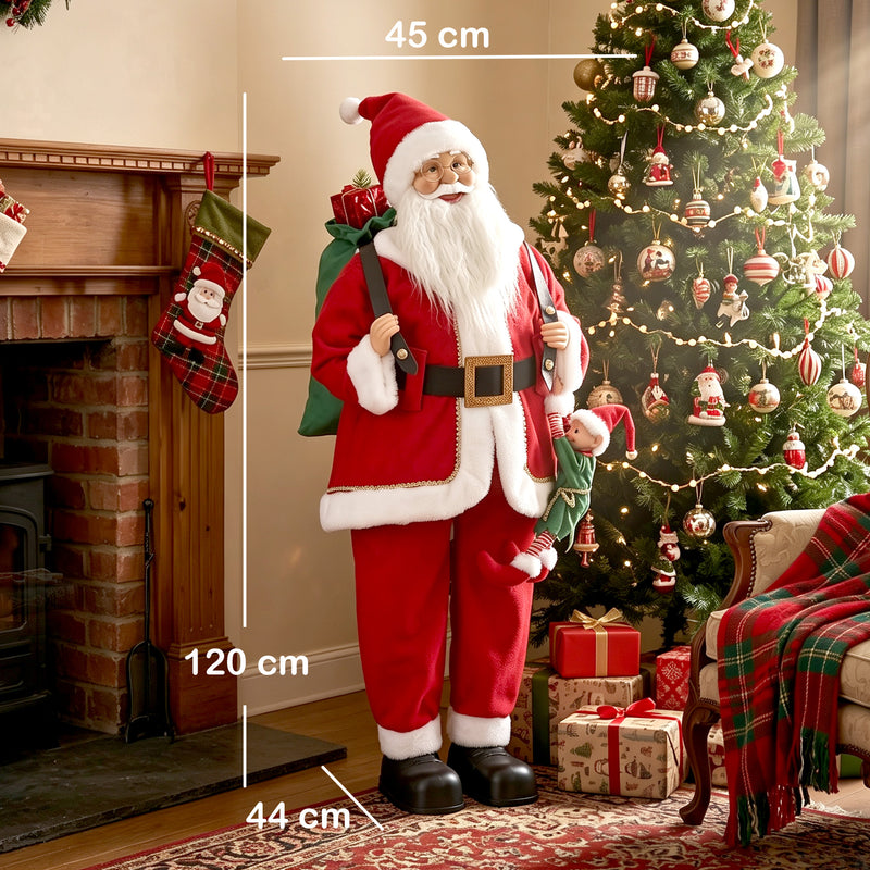 Dimensions of the 4ft singing Santa