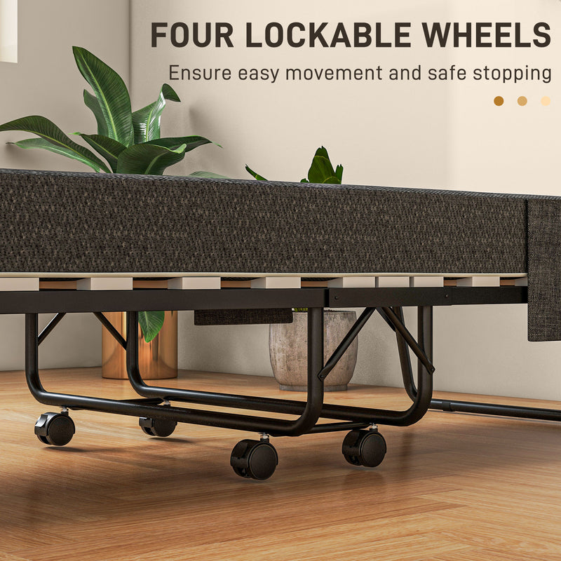 Dark grey single folding bed – image 6