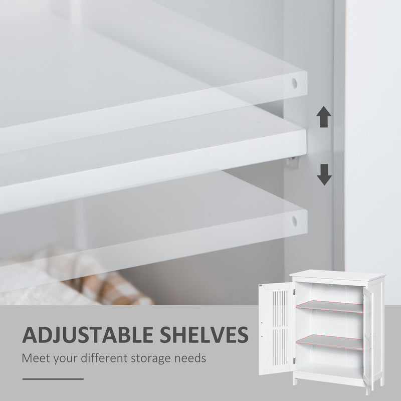 White bathroom floor cabinet – image 5