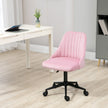 Vinsetto Velvet-Feel Armless Office Chair - Pink – view 2