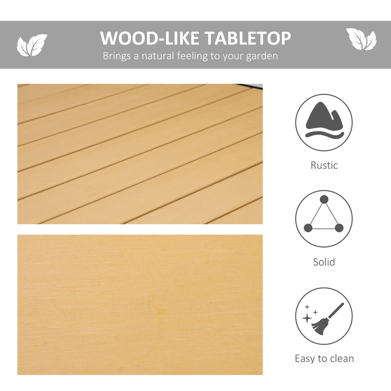 8-seater wood-effect garden table – image 4