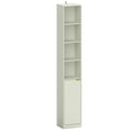 Bookcase Adjustable Shelf Bookshelf Anti-Tip Hardware 6-Tier Storage Cabinet Light Green