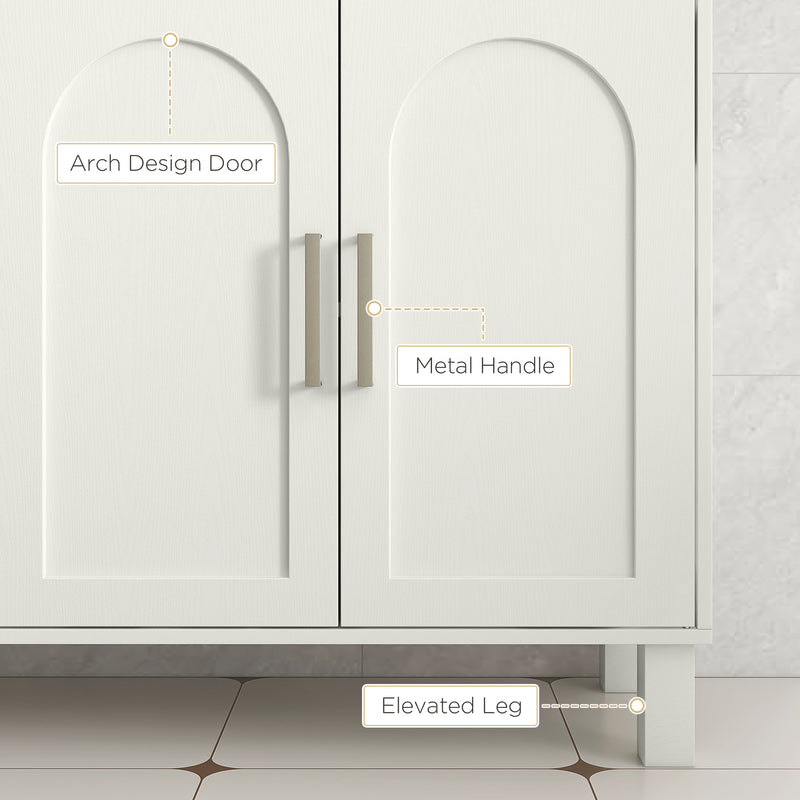 90 cm cream under sink cabinet – image 6