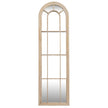 Washed Wood Tall Arched Window Mirror – 170cm, tall arched window mirror with washed wood frame