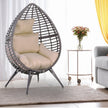 Rattan teardrop egg chair – image 7