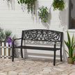 Contoured steel garden bench – image 2