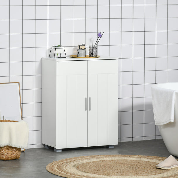 White bathroom floor cabinet – image 2