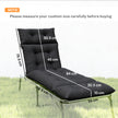 Black sun lounger cushions 190 x 56 cm – image 3