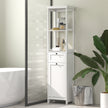 Bathroom cabinet with laundry basket – image 10