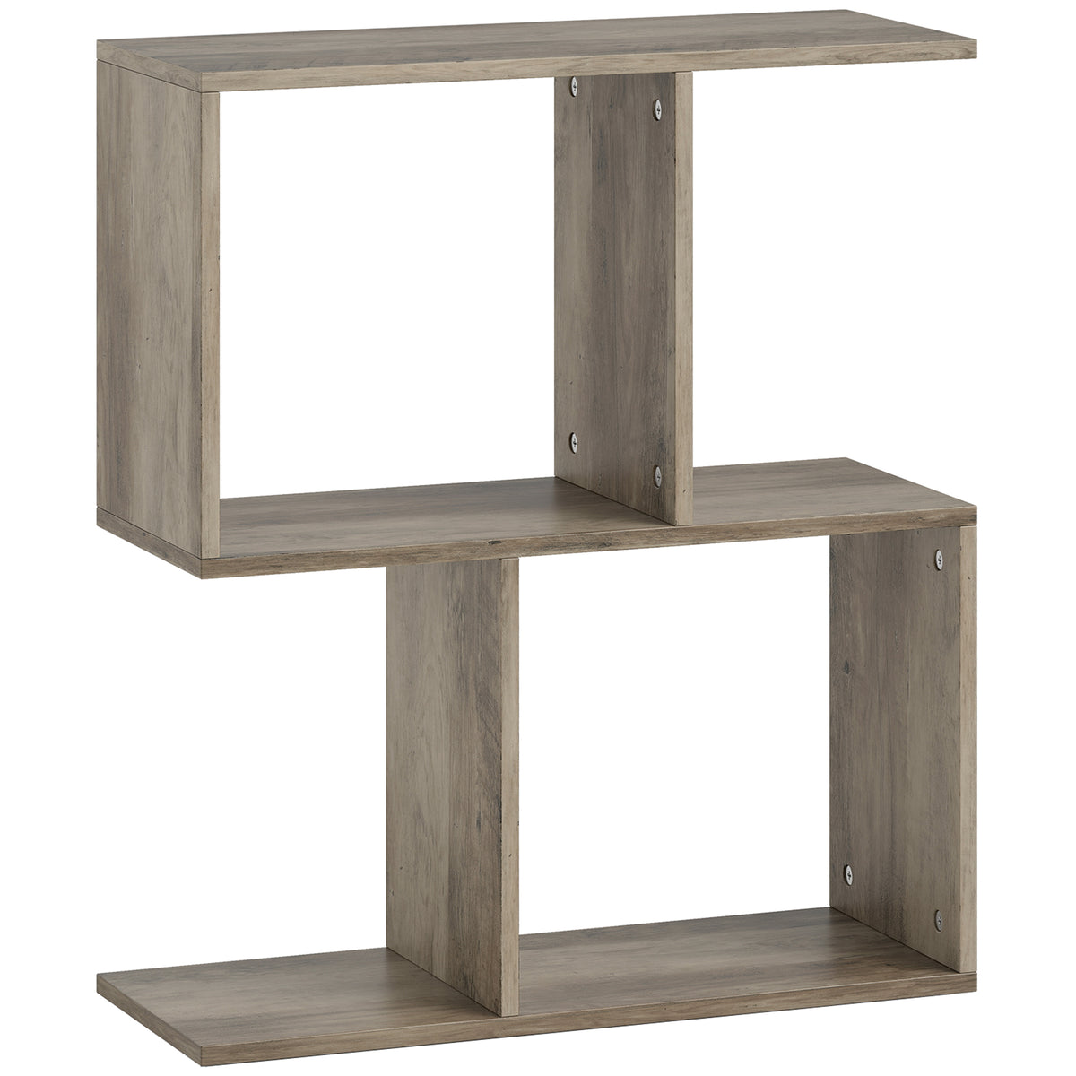 58 cm Narrow S-Shaped 3-Tier Side Table – Grey