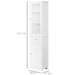Tall slim white bathroom cabinet – image 3