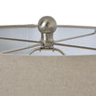 White Beaded Ceramic Table Lamp with Linen Shade – 56cm, additional product view 4