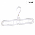 Foldable 9-Hole Space-Saving Clothes Hanger