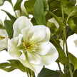 White Hellebore Artificial Plant in Grey Pot – 42cm, close-up of a white hellebore bloom