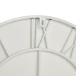 Close-up of the white Roman numerals and frame