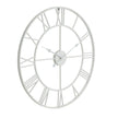 White skeleton wall clock, front view