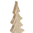 Side view of the carved wooden tree