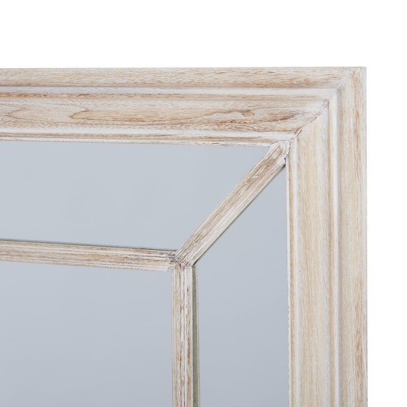 Corner of the distressed washed wood frame