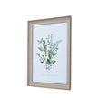 Whitewashed wooden A2 picture frame with a botanical print